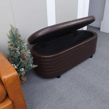 PU Storage Ottoman Bench  for Bedroom End of Bed Stool with Safety Hinge for Living Room, Entryway