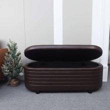 PU Storage Ottoman Bench  for Bedroom End of Bed Stool with Safety Hinge for Living Room, Entryway