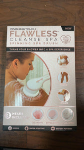 Finishing Touch Pink Flawless Cleanse Spa Spinning Brush 3 Heads Included