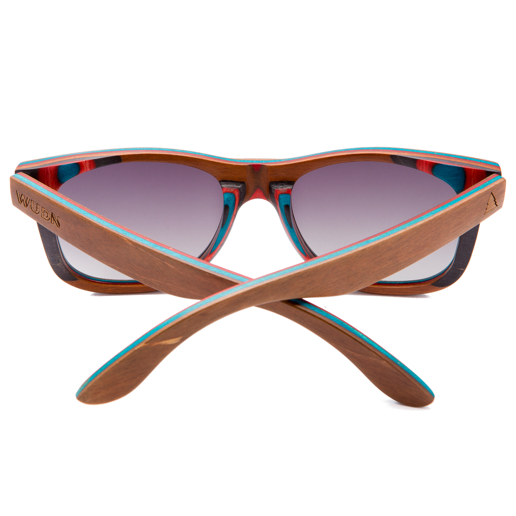 Recycled Skatedeck Jetty Ledge Brown Sunglasses by WUDN